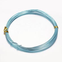 Honeyhandy Aluminum Craft Wire, for Beading Jewelry Craft Making, Aqua, 18 Gauge, 1mm, 10m/roll(32.8 Feet/roll)