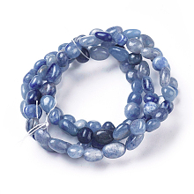 Honeyhandy Natural Blue Aventurine Bead Stretch Bracelets, Tumbled Stone, Nuggets, Inner Diameter: 2~2-1/4 inch(5.2~5.6cm)