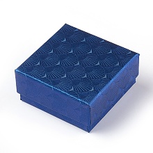 Honeyhandy Cardboard Box, Square, Marine Blue, 7.5x7.5x3.5cm