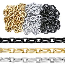 SUPERFINDINGS 3 Colors 1m Long Acrylic Cable Chains 22x16x5.3mm Open Linking Chain Rings Quick Link Connectors Opaque Spray Painted Acrylic Cable Chains for Jewelry Making Phone Decor