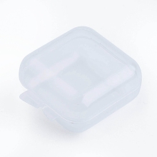 Honeyhandy Plastic Bead Storage Containers, Rectangle, Clear, 4x3.45x1.8cm