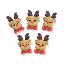 Honeyhandy Resin Cabochons, Christmas Theme, Elk Christmas Reindeer/Stag, Peru, 23x15.5x8mm