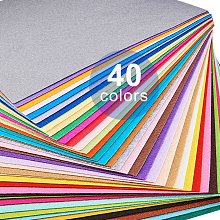 BENECREAT 40PCS 12 x 12 inches (30cm x 30cm) Soft Felt Fabric Sheet Assorted Color Felt Pack DIY Craft Sewing Squares Nonwoven Patchwork