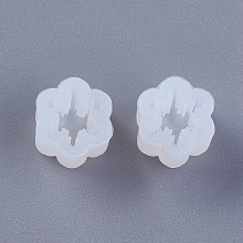 Honeyhandy Silicone Molds, Resin Casting Molds, For UV Resin, Epoxy Resin Jewelry Making, Snowflake, White, 8x5mm, Inner Size: 6mm