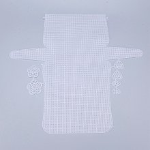 Honeyhandy Plastic Mesh Canvas Sheets, for Embroidery, Acrylic Yarn Crafting, Knit and Crochet Projects, Flower & Heart & Leaf, White, 42.2x46.3x0.15cm, Hole: 4x4mm, Leaf: 29.5x20x1.2mm, Heart: 32x33x1.2mm, Flowers: 51x52x1.2mm and 43x44x1.2mm