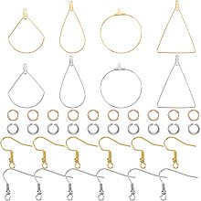 UNICRAFTALE Earring DIY Making Kit 24pcs Beading Hoop Earring Finding Stainless Steel Wire Pendants and 60pcs Open Jump Rings 60pcs Earring Hooks for Earrings Jewelry Making