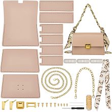 WADORN DIY Handbag Making Kit, Handmade PU Leather Shoulder Bag Making All Material Crossbody Chain Bag Sewing Kits DIY Bag Craft Projects Making Accessories, 7.9x3.2x5.1 Inch(Khaki)