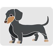 FINGERINSPIRE Dachshund Stencil 11.7x8.3 inch Large Reusable Pet Dog Drawing Stencil Animal Lover DIY Template, Cute Dachshund Dog Stencil for Painting Home Decoration DIY Crafts