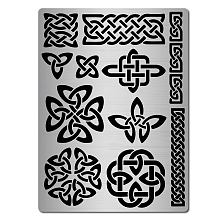 GORGECRAFT Metal Celtic Triquetra Knot Stencil Viking Symbol Wicca Reusable Stencils Templates for Painting on Wood Wall Canvas Furniture, Wood Burning, Pyrography Engraving