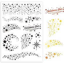 GLOBLELAND Christmas Star Transparent Clear Stamps Star Fireworks Backbround Embossing Stamp Sheets Silicone Clear Stamps Seal for DIY Scrapbooking and Card Making Paper Craft Decor