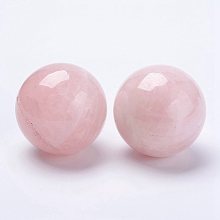 Honeyhandy Natural Rose Quartz Home Display Decorations, No Hole/Undrilled Beads, Round Ball, 40mm