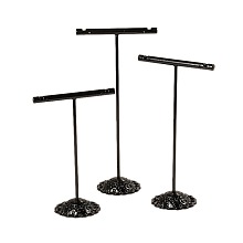 Honeyhandy T Bar Iron Earring Displays Sets, Jewelry Display Rack, Jwvelry Tree Stand, Gunmetal, 90~125x60x34mm