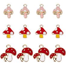 SUNNYCLUE 1 Box 60Pcs Red Mushroom Charm Mushrooms Charms Gold Enamel Food Plants Fairy Charm Spring Charms for Jewelry Making Charms DIY Necklace Earrings Bracelets Crafts Women Adults Supplies