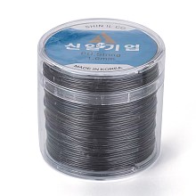 Honeyhandy Korean Round Crystal Elastic Stretch Thread, for Bracelets Gemstone Jewelry Making Beading Craft, Black, 1mm, about 109.36 yards(100m)/roll