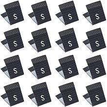 NBEADS 600 Pcs S Cotton Size Labels, Black Embroidered Labels Tags Small Size Labels Sewing Clothing Size Labels Woven Crafting Label Tags Garment Shirts Dresses Accessories for Clothes, 1/2" x5/7"