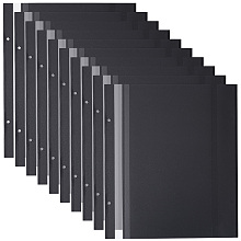 AHANDMAKER PVC Adhesive Refills Inner Pages, for 2 Ring Binder Photo Albums, with Lamination, Rectangle, Black, 268x315x0.5mm, Hole: 6mm