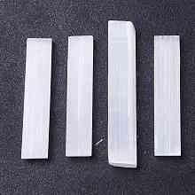 Honeyhandy Natural Selenite Sticks Wands, Rough Raw Selenite Crystal Sticks for Reiki Metaphysical Energy Drawing Protection Wiccan Altar Supplies, WhiteSmoke, 100~120x20.5~22x9~14.5mm