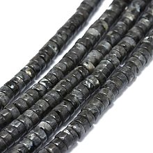 Honeyhandy Natural Labradorite Beads Strands, Flat Round/Disc, Heishi Beads, 6~6.5x3mm, Hole: 1mm, about 130pcs/strand, 15.75''(40cm)