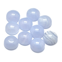 Honeyhandy Natural Blue Lace Agate Cabochons, Half Round/Dome, 8x4mm