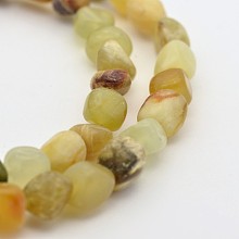 Honeyhandy Natural Jade Bead Strands, Xiuyan Jade, Nuggets, 5~7X5~7mm, Hole: 1mm, about 15.7 inch