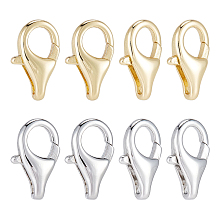 CHGCRAFT 8Pcs 2Colors Brass Lobster Claw Clasps Parrot Trigger Clasps Jewelry Making Findings Clasp Findings for DIY Jewelry Making