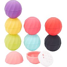 CHGCRAFT 8Sets 7ml Empty Lip Balm Sphere Containers Chapstick Tubes Screw Cap Lipstick Tubes Chapstick Holder for Lip Gloss Colorful Containers Filling Lipstick Box Refillable Lipstick Balm Tubes