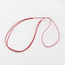 Honeyhandy Korea Waxed Cotton Cord Necklace Making, Adjustable, Red, 14.5 inch~29 inch(37~74cm)