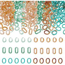 DICOSMETIC 480Pcs 3 Styles 2 Colors Quick Link Connector Acrylic Linking Chain Oval Linking Ring Open Linking Ring C-Clips Twist Curb Chain Connector Purse Eyeglass Jean Pocket Chain DIY Craft Making