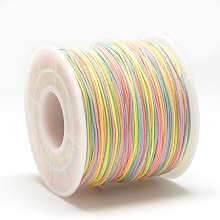 Honeyhandy Polyester Cords, Colorful, 0.5~0.6mm, about 131.23~142.16 yards(120~130m)/roll