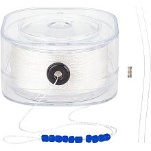 PandaHall Elite 0.6mm Bracelet Strings with Organizing Case 87 Yards Beading String Seed Bead Thread Sewing String with Leading Wire for Leather Stitching Beading Jewelry Bracelets Making White