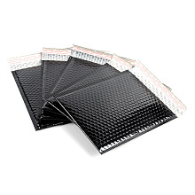 Matte Film Package Bags, Bubble Mailer, Padded Envelopes, Rectangle, Black, 27.5x18x0.6cm