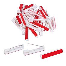 PandaHall Elite 120 Pack 1.4 Inch Safety Bar Pins, Adhesive Back Badge Crafting Pins for ID Badges, Brooch, Name Tags, Ribbons, Clothes