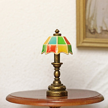 Mini Alloy Table Lamp Model, Micro Landscape Dollhouse Accessories, Pretending Prop Decorations, Colorful, 18x43mm