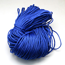 Honeyhandy 7 Inner Cores Polyester & Spandex Cord Ropes, Solid Color, for Rope Bracelets Making, Blue, 4~5mm, about 109.36 yards(100m)/bundle, 420~500g/bundle