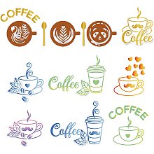 GLOBLELAND 1Set Swan Coffee Latte Art Hot Foil Plate for DIY Foil Paper Coffee Cup and Bean Foil Embossing for Scrapbooking Decor Greeting Cards Making Wedding Invitation