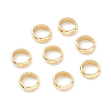 Honeyhandy 201 Stainless Steel Spacer Beads, Flat Round/Ring, Real 18K Gold Plated, 8x2.5mm, Hole: 6mm