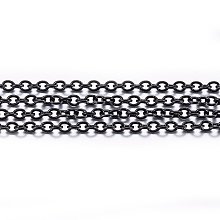 Honeyhandy Handmade 304 Stainless Steel Cable Chains, with Spool, Soldered, Oval, Electrophoresis Black, 2.5x2x0.5mm, about 32.8 Feet(10m)/roll