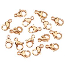 Arricraft 100PCS Grade A 304 Stainless Steel Lobster Claw Clasps, Golden, 11x7mm