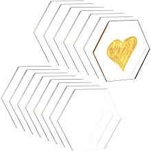 GORGECRAFT 15Pcs Hexagon Acrylic Cards Clear Place Blanks Plates Transparent Table Seating Guest Name Sign Number Tiles Card Decor for Wedding Reception Birthday Party Banquet Decorations