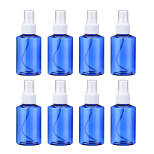 Honeyhandy 100ml Refillable PET Plastic Spray Bottles, Empty Pump Bottles for Liquid, Blue, 4.6x11.8cm, Capacity: 100ml(3.38 fl. oz)