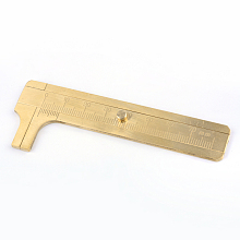 Honeyhandy Brass Vernier Caliper, Raw(Unplated), Nickel Free, 98x35mm