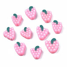 Honeyhandy Handmade Polymer Clay Beads, Grape, Pearl Pink, 10~11x8.5~10x4.3~4.7mm, Hole: 1.4mm