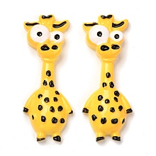 Honeyhandy Resin Cabochons, Giraffe, Gold, 44.5x17x6.5mm