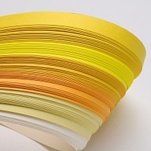 Honeyhandy 6 Colors Quilling Paper Strips, Gradual Yellow, 530x10mm, about 120strips/bag, 20strips/color