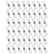 ARRICRAFT  20 Pcs Anti-slip Rubber Ends Retainer Connector Holder for Eyeglass Chain Necklace Findings Length 20mm Clear