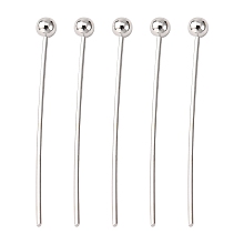 Honeyhandy Brass Ball Pins, Platinum, 20x0.4mm