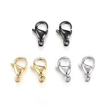 Honeyhandy 304 Stainless Steel Lobster Claw Clasps, Parrot Trigger Clasps, Mixed Color, 10x6x3mm, Hole: 1.5mm