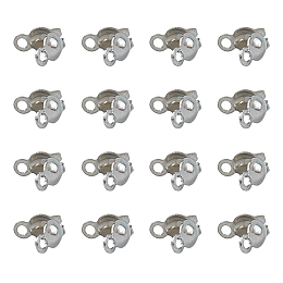 Unicraftale 304 Stainless Steel Bead Tips, Calotte Ends, Clamshell Knot Cover, Stainless Steel Color, 5x3x2mm, Hole: 1mm, 300pcs