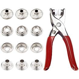 PH PandaHall Snap Fastener Pliers Kit, Grommet Eyelet Setter Pliers and 0.45" /0.55" Metal Snaps Buttons for Fastening, Replacing Metal Snaps, Repairing Boat Covers, Canvas (30sets)