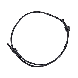 Honeyhandy Waxed Cord Bracelet Making, Black, Adjustable Diameter: 50~75mm, 2mm